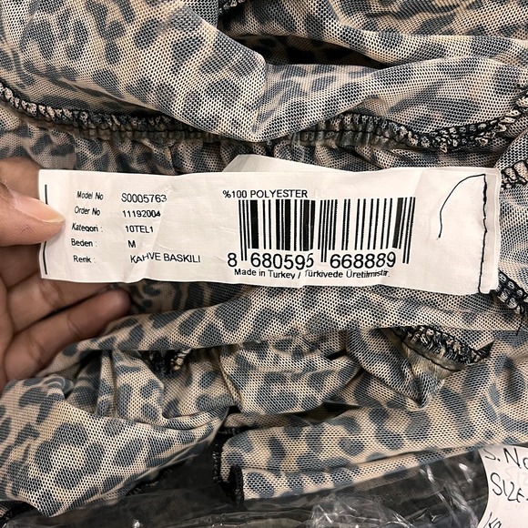 Busem Lepord Animal Print With Ruffle Woman Dress - Picture 5 of 6